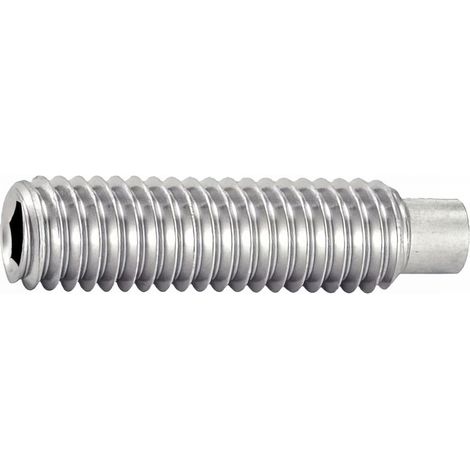 100 vis sans tête hexagonal creuse bout téton long din915 a2 8.0x 20 mm