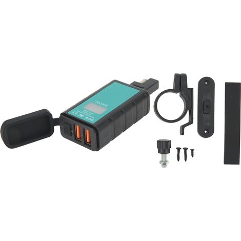 Chargeur moto SAE vers USB double port QC3.0 IP66 étanche adaptateur rapide pour batterie motocyclette (1/5)