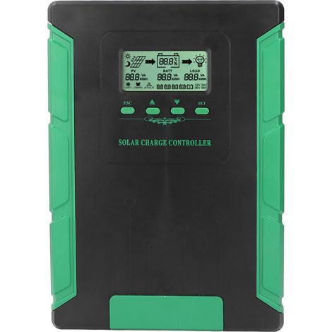 MPPT-Solarladeregler mit LCD-Anzeige für Solarmodule, Spannungsregler für Lithiumbatterien, Nennladestrom 100 A (1/5)