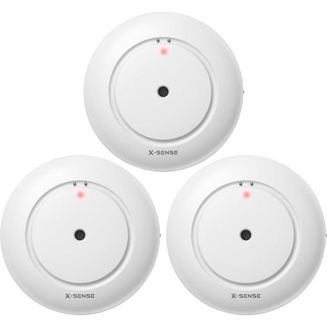 Détecteur de Fuite d’Eau, Base SBS50 Requise, SWS51, Lot de 3 Alarme 110 dB et Portée jusqu’à 500 m pour Cuisine, Salle de Bain ou sous-Sol (1/5)