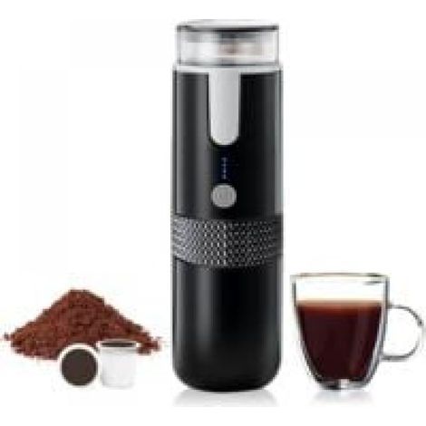 Caffettiera portatile compatibile con capsule K e caffè macinato – Alta pressione per un'estrazione ottimale – Realizzata in PP e acciaio inossidabile – 484 g (1/4)