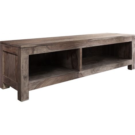 TV-Board Sheesham 148x45x45 grau geölt NATURE GREY 0123 (1/3)