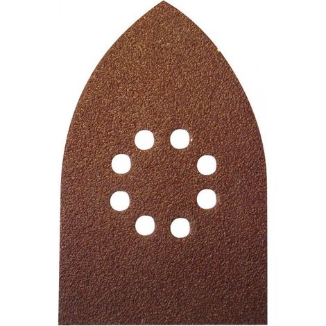 Lot de 6 patins auto-agrippant corindon 100 x 170 mm Gr. 80 - 8 trous pour bois et métal - 100170.08.02 - Leman (1/2)
