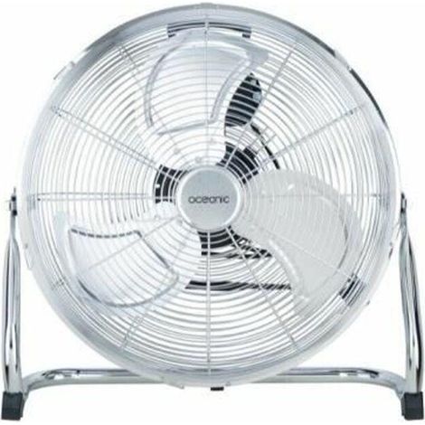 Oceanic Ventilador de aire cromado 120 W 3 velocidades 49 cm