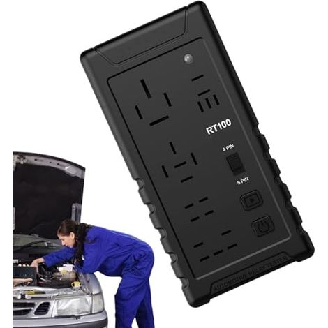 Testeur de circuit voiture, testeur relais automobile Analyseur batterie 'auto 12V/24 V Outil diagnostic automatique type C pour véhicule - (1/5)