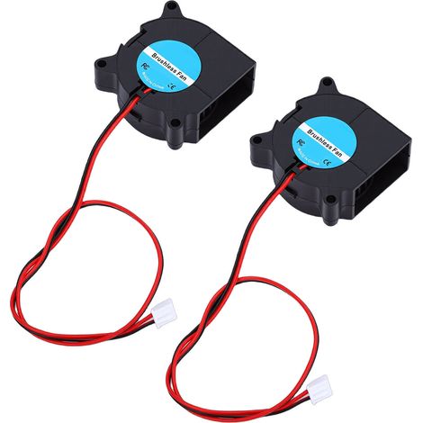 Lot 2 ventilateurs 40mm pour imprimante 3D, Micro 4020 double roulement à billes, refroidissement sans brosse 2 broches