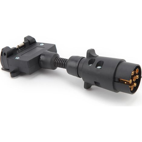 Adattatore per rimorchio con connettore maschio a 7 pin Fafeims, piatto a 7 pin impermeabile, ampia applicazione, facile installazione, design pratico, materiali di alta qualità per caravan e barche. (1/5)