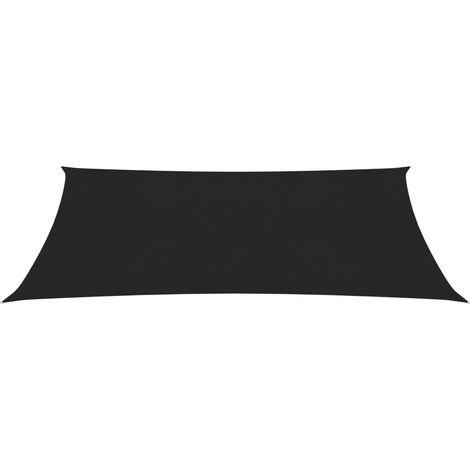 INLIFE Voile d'ombrage 160 g/m² Noir 2x4 m PEHD (1/5)