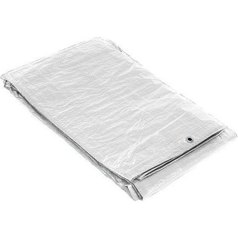 Bâche de peinture imperméable blanche 3 x 4 mètres – Toile renforcée avec œillets métalliques – Protection durable pour chantiers humides – Saturnia (1/2)