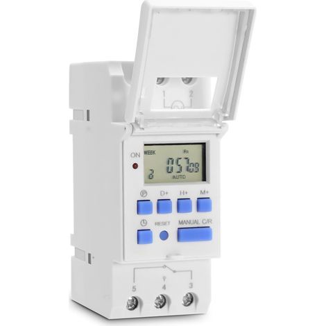 Timer Switch with LCD Display 220C 15A Weekly Timer Switch Relay Switch Programmable Timer for Street Light and Household Appliances (1/5)