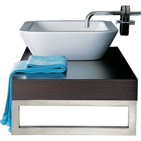45CM Edelstahl Waschtischhalterung Waschbecken Waschtischkonsole Waschtischplatt (1/3)