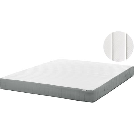 Colchón de muelles ensacados con asas relleno de espuma viscoelástica duro firmeza alta funda extraíble 7 zonas acolchado 180 x 200 cm Cushy (1/5)