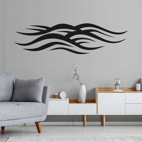 Sticker Mural - Mer - 7x26 cm - Noir (1/3)