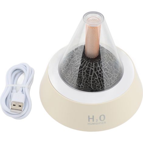 Diffuseur d'aromathérapie à flamme, humidificateur automatique de parfum coloré avec arrêt automatique, pour maison, chambre à coucher, bureau, blanc (1/5)