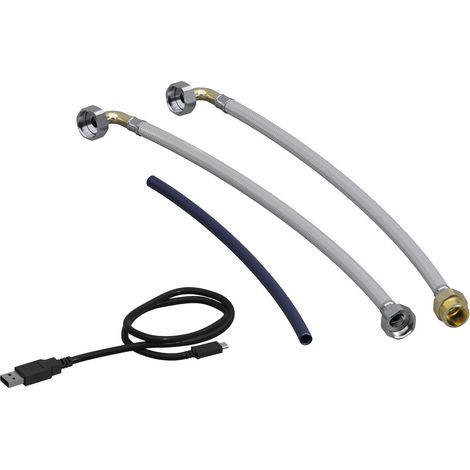 SYR Sasserath Anschluss-Set zum Anschluss von 2 HygBox 2622 Connect, Ablaufschlauch, 2 Flexschläuche, USB-C (1/2)