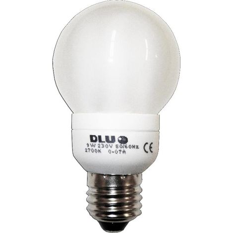 luz dlu lampara electron.esferica 230v e14-9w calida fls84020