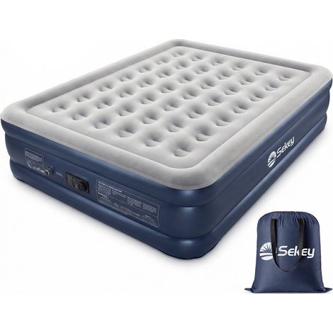 Sekey Luftbett mit Pumpe Gästebett Luftmatratze Selbstaufblasend 203 x 152 x 46 cm