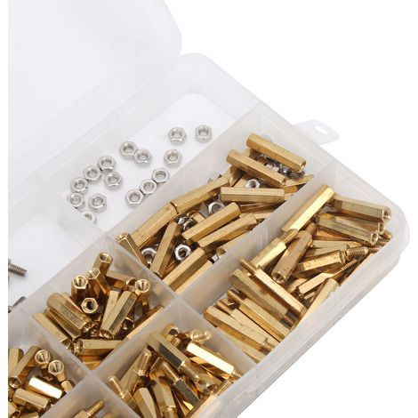 Set mit 300 Messing-Sechskantschrauben für Motherboard-Abstandshalter (Box enthalten). (1/5)