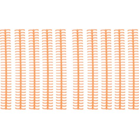 10 spirales de reliure orange, 30 anneaux, diamètre 12,7 mm, pour classeurs à feuilles mobiles, lot de 10 (1/5)