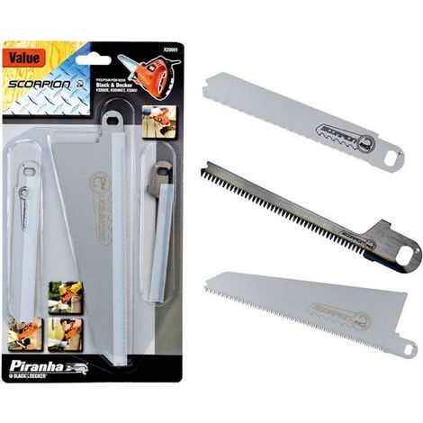 Lot de 3 lames scie scorpion – Pour découpe précise bois et métal – Compatible avec scies Black & Decker – Performance optimale