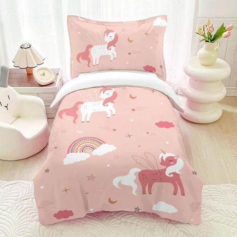 Parure de lit enfant motif licorne 120x150cm enfant enfant doux