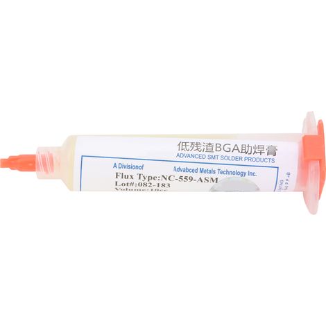 Pâte à braser à faible flux NC-559-ASM avec distributeur à aiguille (1/5)