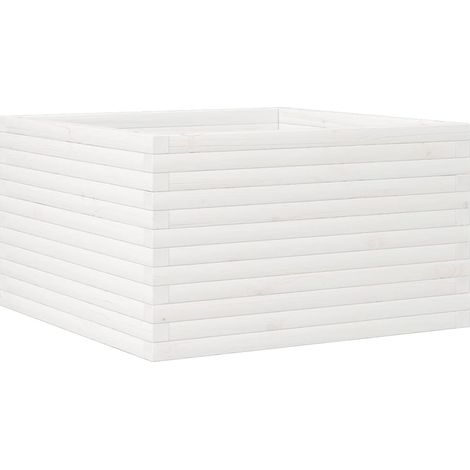 Maison Exclusive - Fioriera da Giardino Bianca 80x80x45,5cm Legno Massello di Pino