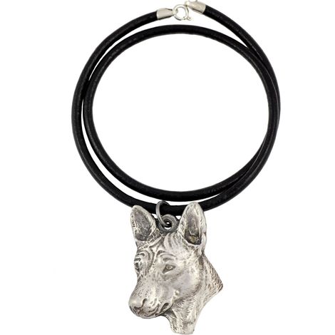 Basenji, Basenji, Kongohund – Hundehalskette, versilberter Anhänger für Hundeliebhaber, einzigartiges Schmuckstück von Art-Dog (1/5)