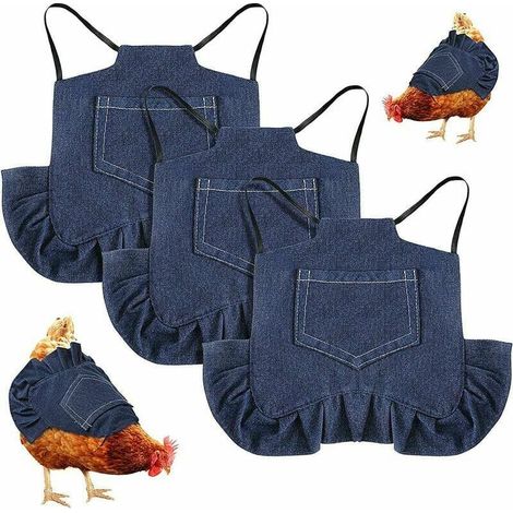 Piece Standard Chicken Saddle Apron, Denim Chicken Saddle Apron with One Strap, Jacket, Poultry Guard, Apron Accessories to Protect Back and Wings MUMU