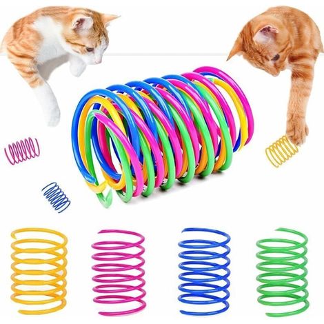 20pcs Cat Toys, Colorful Creative Plastic Coil Springs, Novelty Coil Spring Toys, Pet Toys, Colorful Coil Springs, Cat Coil Springs, Random Colors MUMU (1/4)