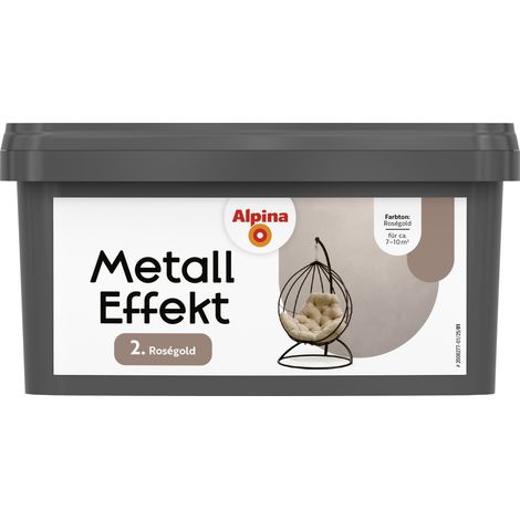 Alpina Wandfarbe Metall Effekt roségold 1 L Innen
