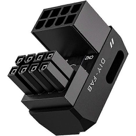 Adaptateur secteur coudé à 8 broches PCIe 3.0 pour carte graphique (connecteur coudé à 180°) pour ordinateurs de bureau (1/5)
