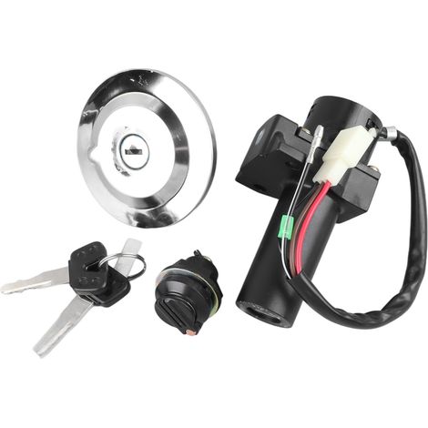 Bouchon de réservoir de moto avec serrure en alliage d'aluminium et deux clés, compatible avec les motos YBR. (1/5)