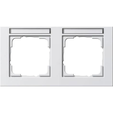 Gira Marco embellecedor 2f horiz. BSF Gira E2 Blanco puro m [109222], 1092 22
