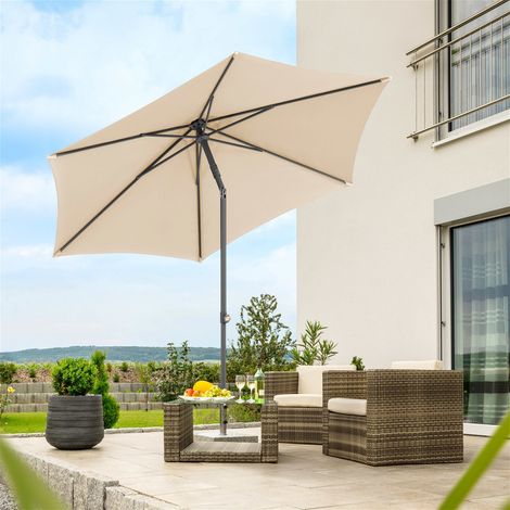 Schneider Sonnenschirm Sevilla natur Ø 270 cm Marktschirm (1/5)