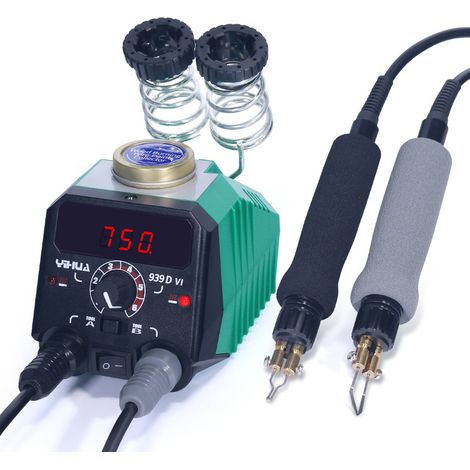Kit per incisione su legno 939D-V con penna per pirografia e ferro da marchiatura per legno, con display digitale, include 2 pezzi di legno, 20 punte in filo metallico e penna per pirografia rimovibil