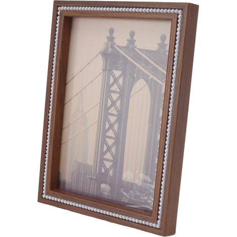 Cadre photo vintage, aspect raffiné, porte transparente, ornement pour la décoration intérieure, cadeau de Noël, taille M (14,7 x 19,7 x 2 cm / 5,8 x 7,8 x 0,8 pouces) (1/5)