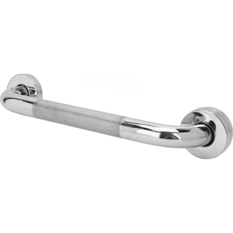 Barre d'appui de douche texturée antidérapante en acier inoxydable texturé, barre d'appui de sécurité pour salle de bain, support pour personnes âgées, 40,6 cm (Longueur : 40 cm, Diamètre du tube : 2, (1/5)