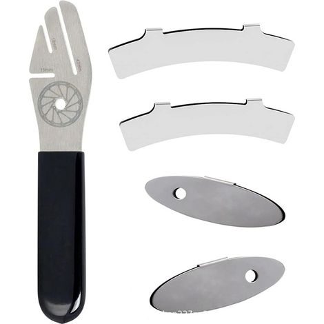 Clé de Réglage de Disque de Vélo avec 2 Cales de Réglage pour Frein à Disque, Régleur Frein Vélo avec Poignée Antidérapante, Outil Précis pour Redressage de Rotor et Alignement des Mâchoires (1/5)