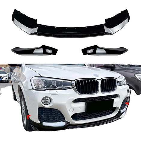 Spoiler delantero, fácil instalación, plástico ABS duradero, negro. (1/2)