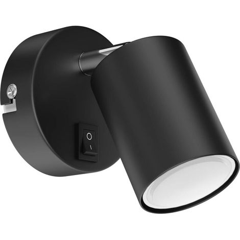 WAIKA Wandstrahler, integrierter Schalter, 90° verstellbarer Kopf, GU10 LED-Leuchtmittel inklusive, Wohnzimmer, Küche, Büro (1/5)