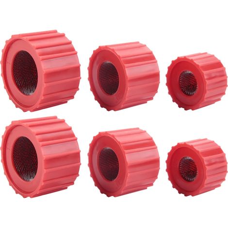 Set mit 6 Kupferrohrreinigungsbürsten, handliche Größe, für Installateure und zur Reinigung von Kupferrohren, 3 Größen