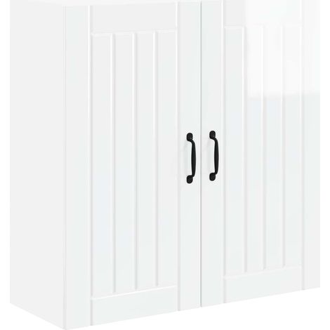 Maison Exclusive - Meuble mural LUCCA Blanc brillant 80 x 31 x 80 cm