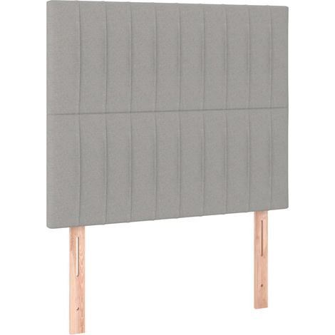 Maison Exclusive - Cabecero de cama gris claro 90x5x118/128 cm Te