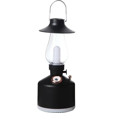 Diffuseur d'arômes et humidificateur d'air sans fil (noir) avec huile essentielle rechargeable et lumière à 7 couleurs (1/5)