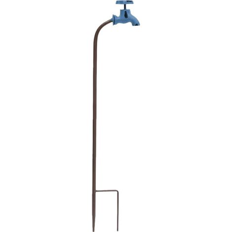 Gartenpfähle Schild Skulptur Wasserhahn wetterfest Garten