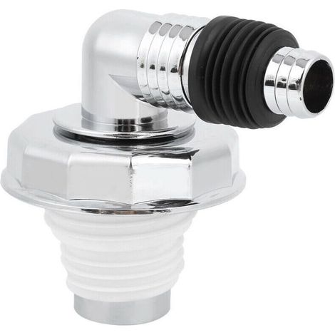 Joint de Drain de Sol pour Machine à Laver Joint en PVC chromé Connecteur de Drain de SolLe Joint de Drain de Sol Doit être Compatible avec les Drains et le Lavage (Coude pour (1/4)
