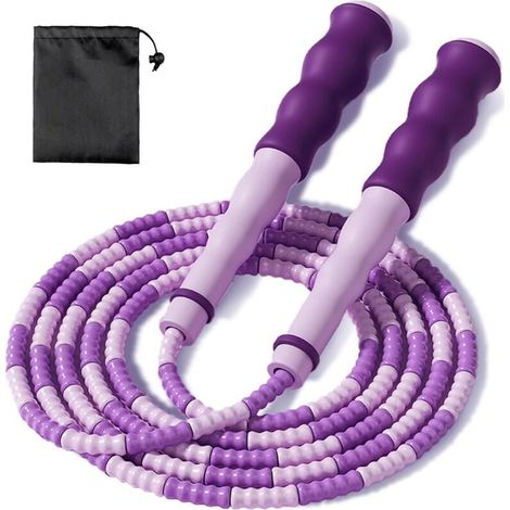 Corde à Sauter Jump Rope Sans Enchevêtrement Longueur Réglable de 2.8m pour Enfants et Adultes (1/4)