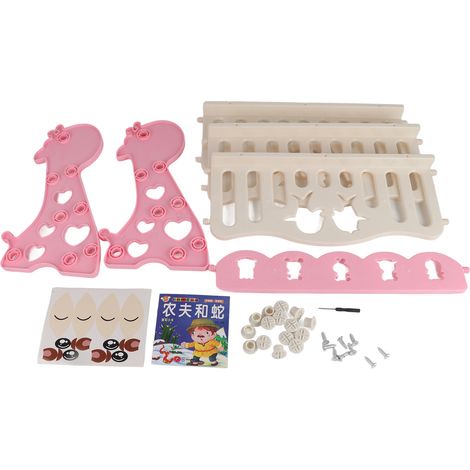Étagère à Livres Enfant 3 Niveaux Rose - Organisateur de Bibliothèque en Forme Cartoon pour Chambre ou École