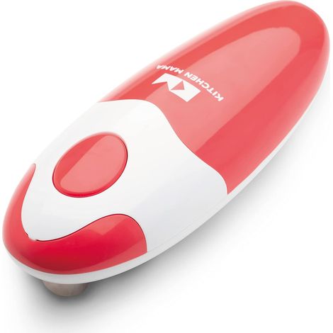 Ouvre-boîte électrique automatique, rouge ，Automatique, mains libres, bords lisses, sans danger alimentaire, fonctionne sur pile (1/4)